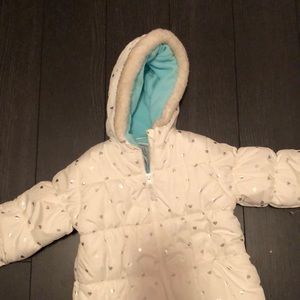 White baby winter snowsuit